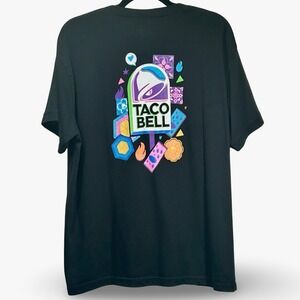 Taco Bell 3-Button Henley Crew Shirt Men's Size XL Fast Food Uniform Workwear